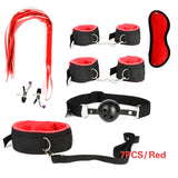 26 PCS Adults Sex Toys For Women Men Handcuffs Nipple Clamps Whip Spanking Sex Metal Anal Plug Vibrator Butt Bdsm Bondage Set