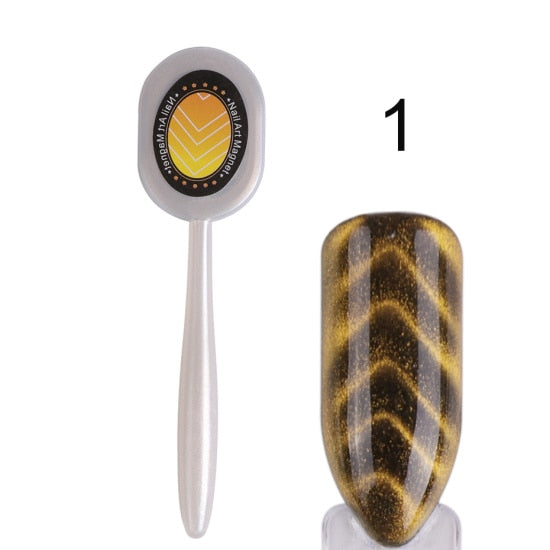 3D Cat Eye Nail Magnetic Stick 12 in 1 Magnet Board Pen for Cat Eye Gel Polish Nail Acrylic Charm Line Strip DIY Tool CH948-1