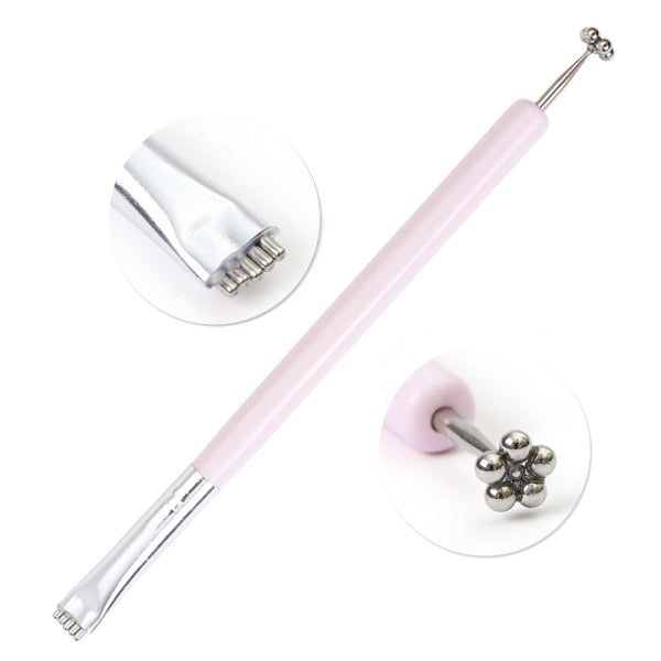 3D Cat Eye Nail Magnetic Stick 12 in 1 Magnet Board Pen for Cat Eye Gel Polish Nail Acrylic Charm Line Strip DIY Tool CH948-1