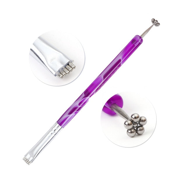 3D Cat Eye Nail Magnetic Stick 12 in 1 Magnet Board Pen for Cat Eye Gel Polish Nail Acrylic Charm Line Strip DIY Tool CH948-1