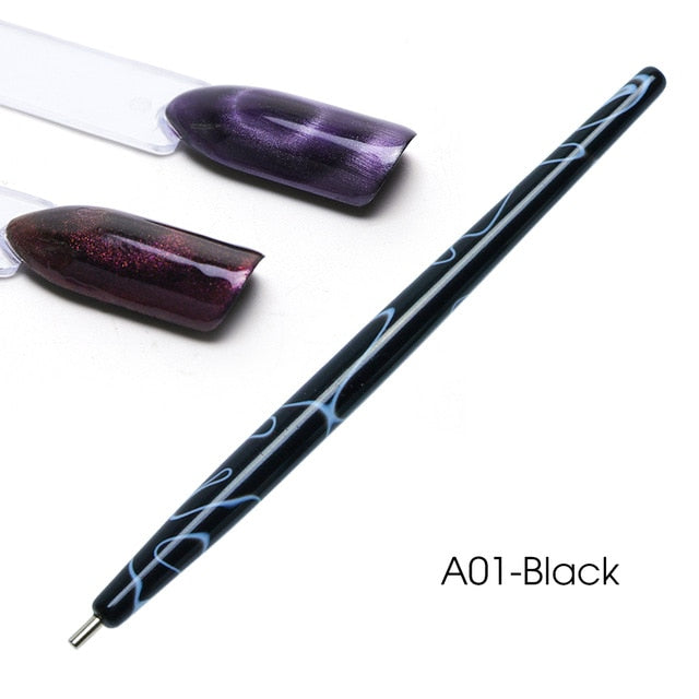3D Cat Eye Nail Magnetic Stick 12 in 1 Magnet Board Pen for Cat Eye Gel Polish Nail Acrylic Charm Line Strip DIY Tool CH948-1