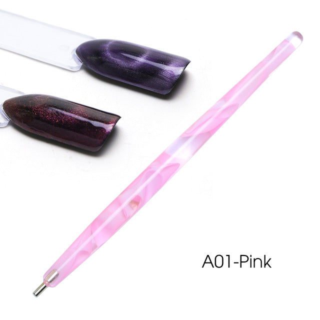 3D Cat Eye Nail Magnetic Stick 12 in 1 Magnet Board Pen for Cat Eye Gel Polish Nail Acrylic Charm Line Strip DIY Tool CH948-1